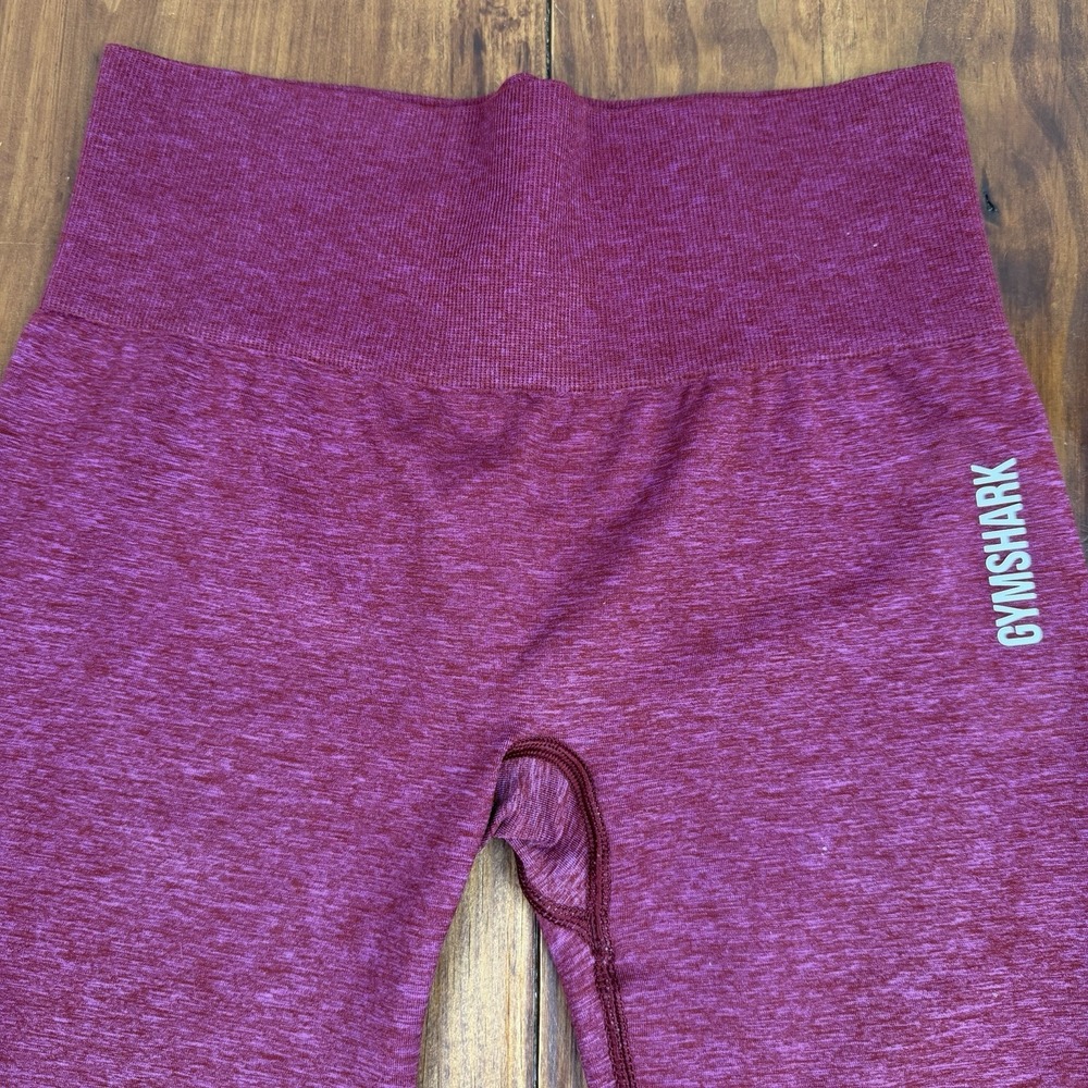 Gymshark Raspberry Small Athletic Window Leg Cuff Details Leggings Gym Workout - Picture 9 of 9